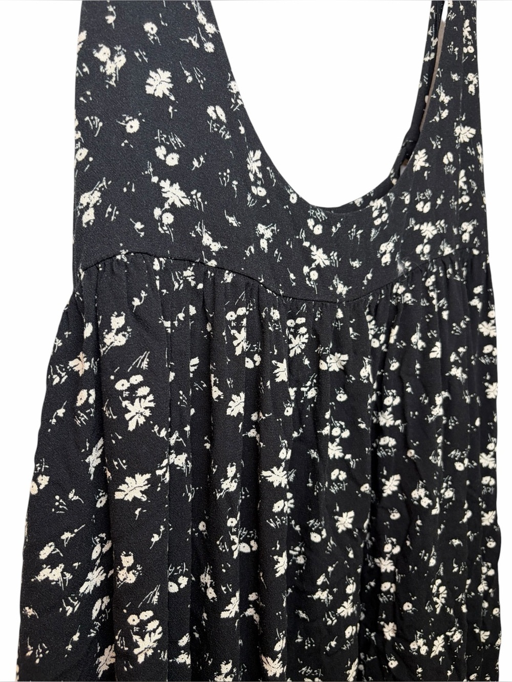 Free People Saturday Scooped Romper Dress in Black Combo Size XL Boho Summer - Picture 6 of 14